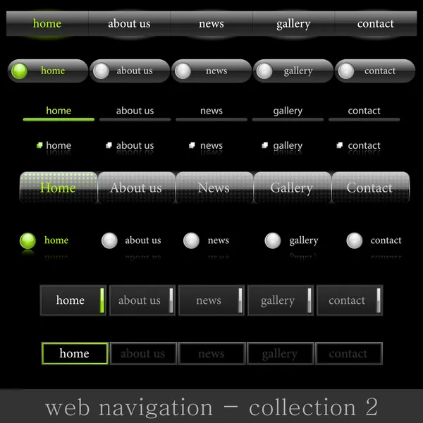 Collection de navigation Web — Image vectorielle