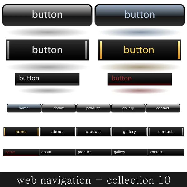 Webová navigace kolekce — Stockový vektor