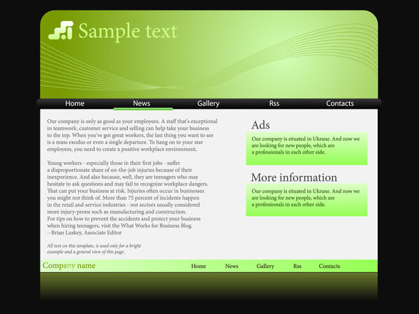 Website template