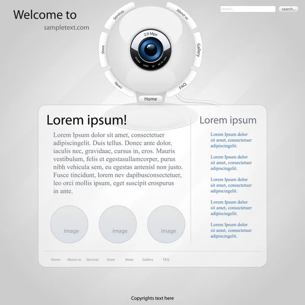 Modèle de site Web — Image vectorielle