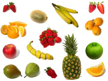 Set of various fruits clipart