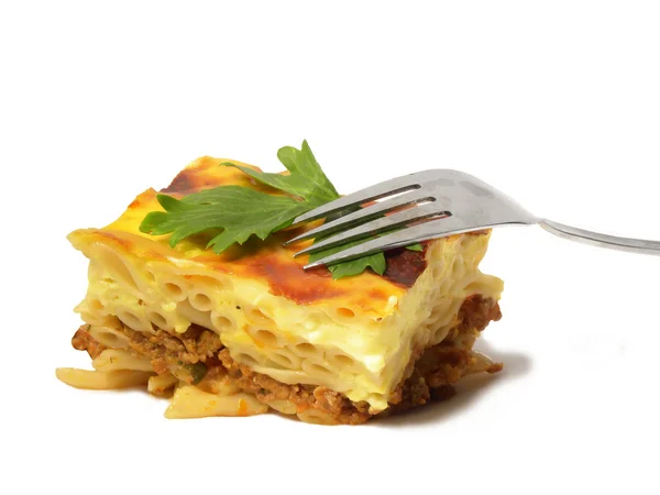 stock image Casserole of macaroni .Greek pastitsio.