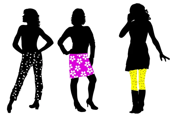 Women silhouettes — Stock Photo, Image