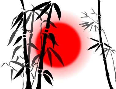 Bamboo branches clipart