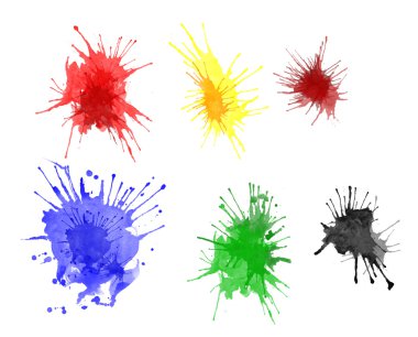 Paint splats clipart