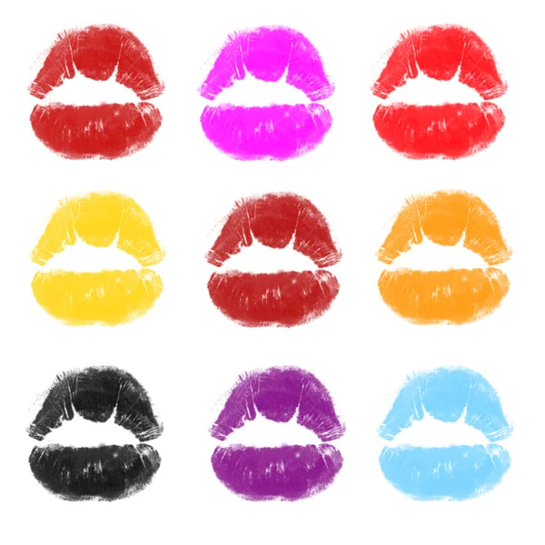 Lippenstift kisses — Stockfoto