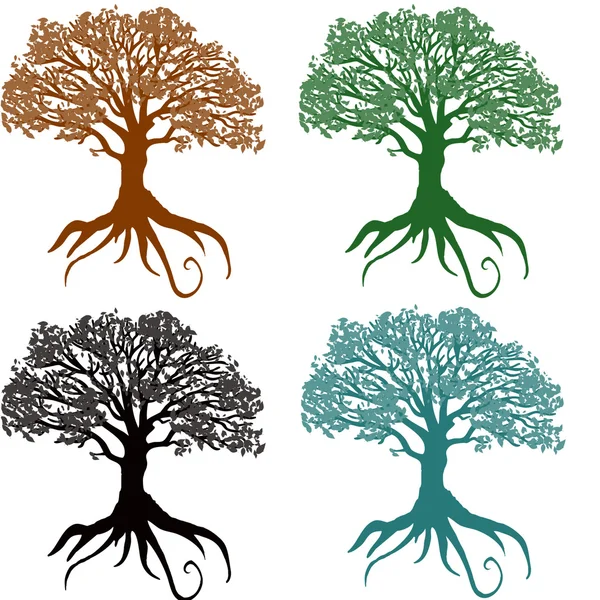 Färgade träd — Stockfoto