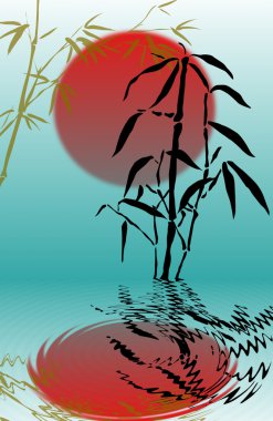 Bamboo branches clipart