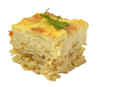 Casserole of macaroni .Greek pastitsio. clipart