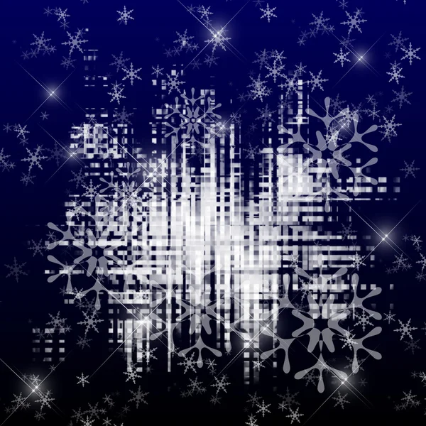 Abstrakter Hintergrund mit Schneeflocken — Stockfoto