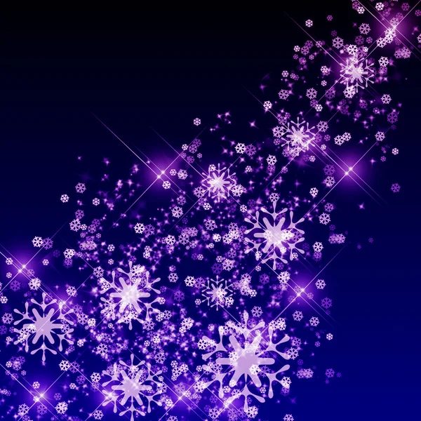 Abstrakter Hintergrund mit Schneeflocken — Stockfoto
