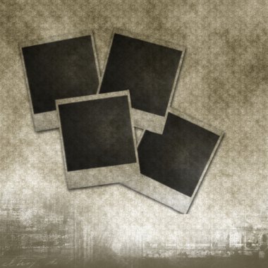 Blank photo frames on Old paper clipart