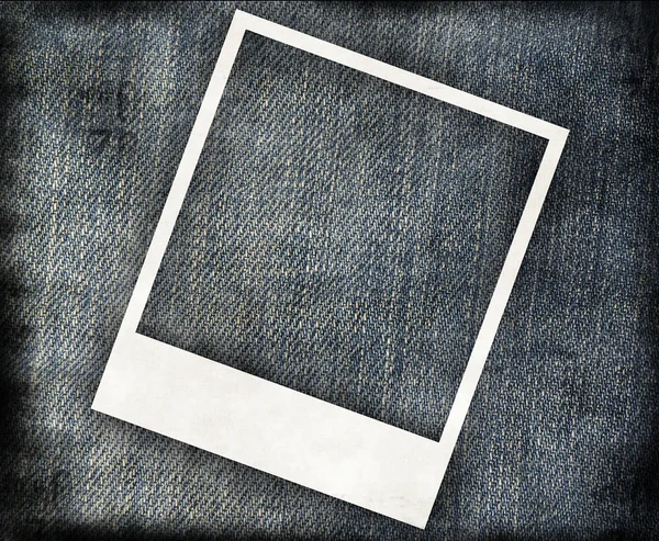 Шорсткий фон джинсів з миттєвою рамкою — стокове фото