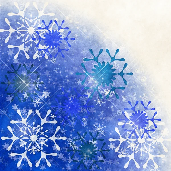Абстрактный фон с гранжевыми снежинками — стоковое фото