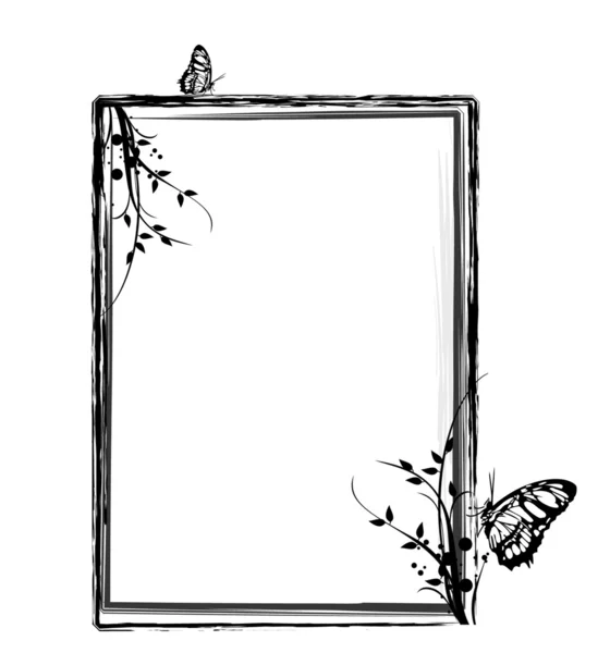 Grunge floral frame — Stock Photo, Image