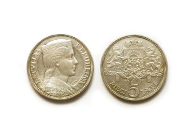 Silver coin clipart