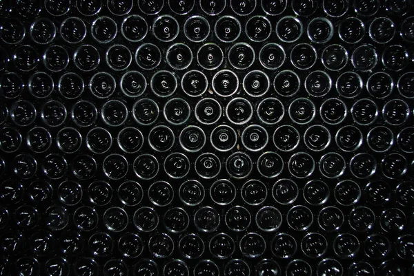 Glasflaskor för vin Stockfoto
