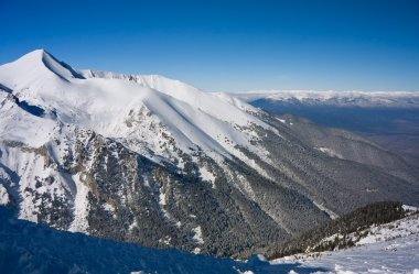 dağlar kış manzara. Bulgaristan bansko