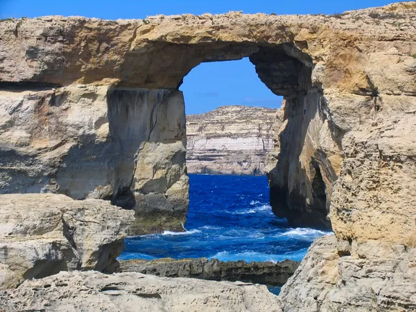 Лазурное окно, Гозо, Мальта — стоковое фото
