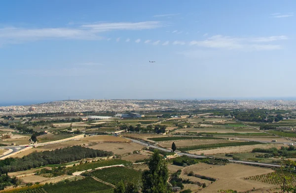 Panorama de Malte depuis les murs de la ville — Photo
