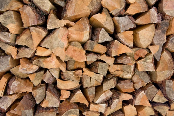 Gestapelde brandhout — Stockfoto