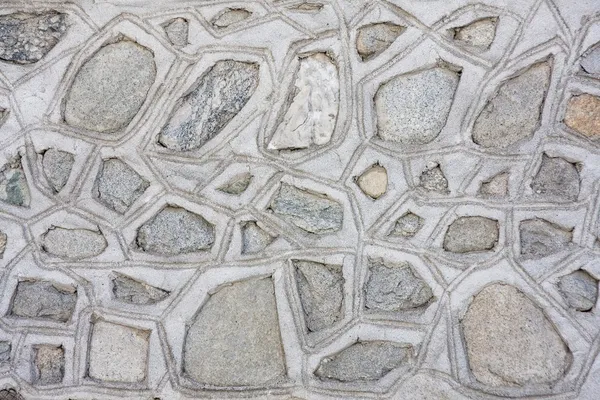 Oude mozaïek steen en betonnen wand — Stockfoto