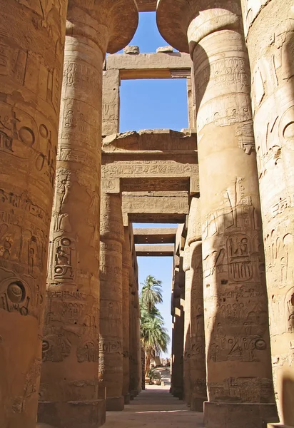 在卢克索，埃及卡纳克神庙 — 图库照片