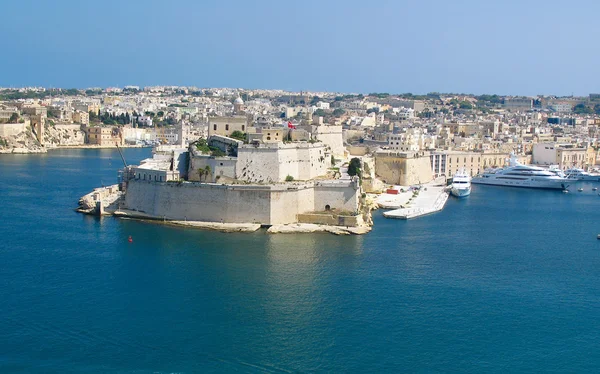 Grand Harbor, Valetta, capital de Malta Fotos de stock libres de derechos