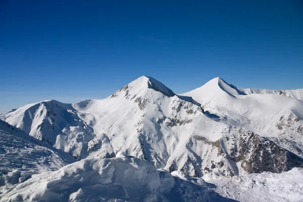 Paysage de montagnes d'hiver par temps ensoleillé Photo De Stock