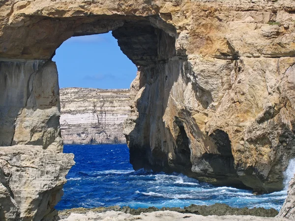 Ventana azul, Gozo, Malta —  Fotos de Stock