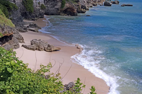 stock image Coast Bali about a temple of Uluwatu.