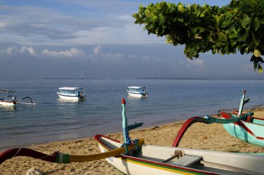 Sunrise, sanur sahil üzerinde. Bali