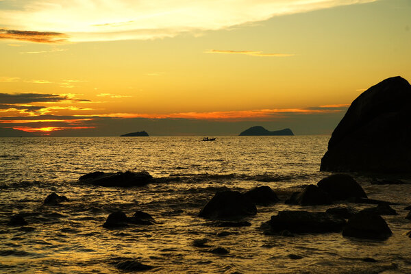 Sea sunset. Borneo.
