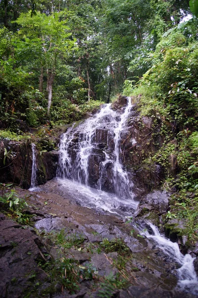 Watervallen in regenwoud. Phuket. Thailand — Stockfoto