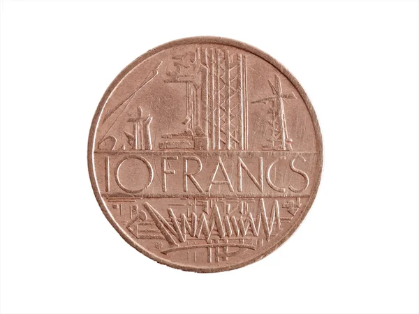 Vintage French Franc coin — Stock Photo, Image