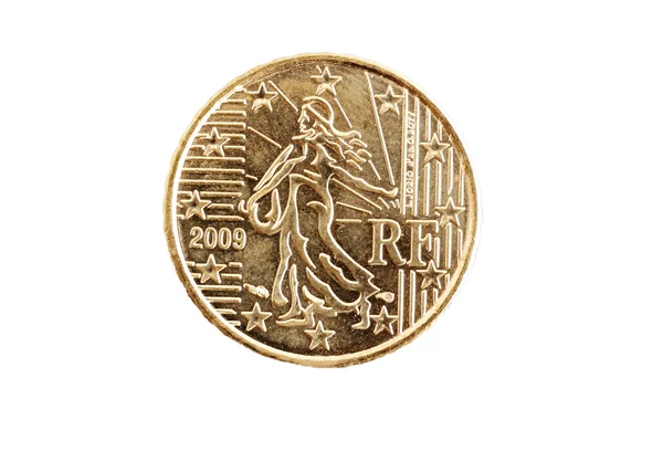 Euro coin macro — Stock Photo, Image