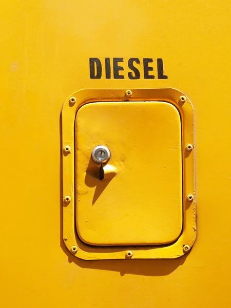 Diesel-Tankklappe — Stockfoto