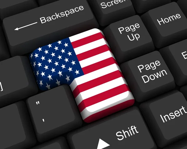 USA flagga nyckel — Stockfoto