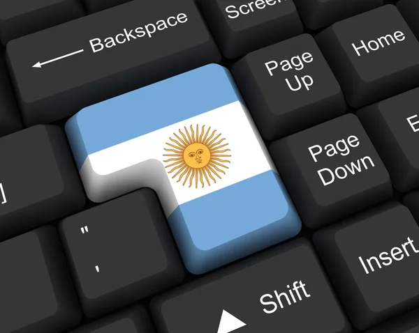 Argentinië vlag sleutel — Stockfoto