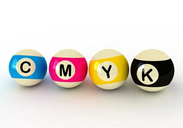 CMYK Balls — Stock Photo, Image