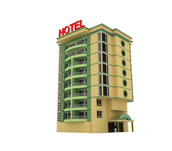 3D-hotel — Stockfoto