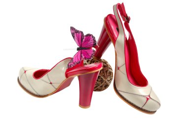 Female summer shoes clipart