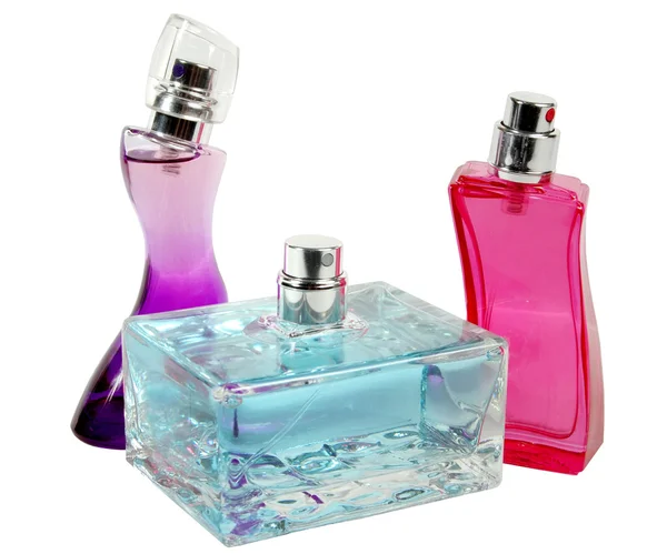 Frasco de perfume aislado en el blanco — Foto de Stock