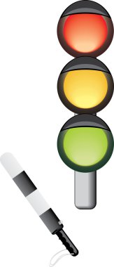 Traffic-light and rod clipart