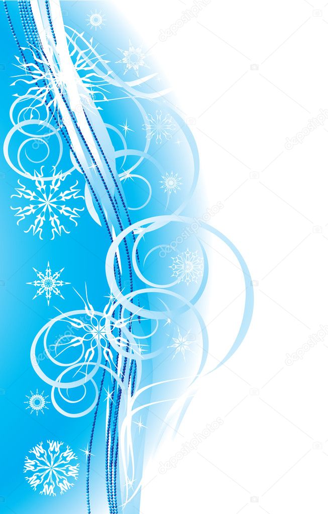 Snowflakes. Romance Christmas background
