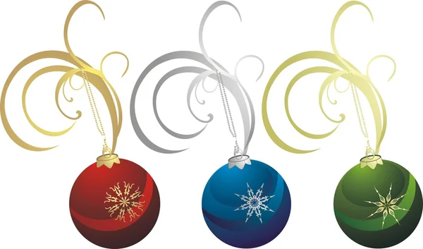 Коллекция рождественских шаров — стоковый вектор