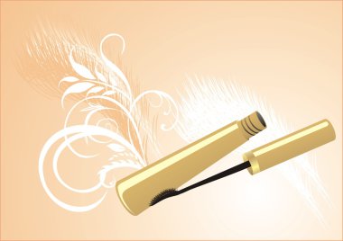 Mascara on the decorative background clipart