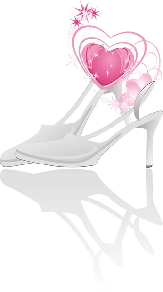 Düğün için Bayan Klasik Ayakkabı — Stok Vektör