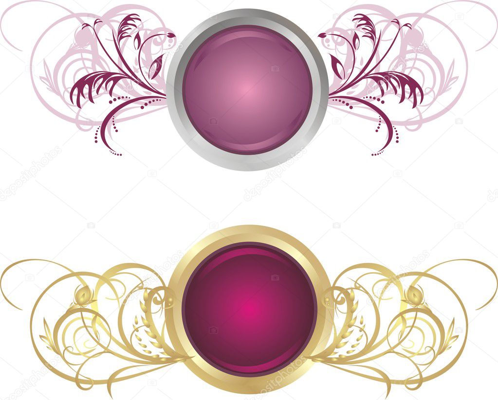 Decorative buttons with ornament