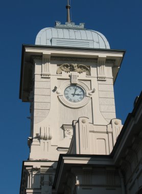 Vitebsk Station. Clock Tower. St. Peters clipart